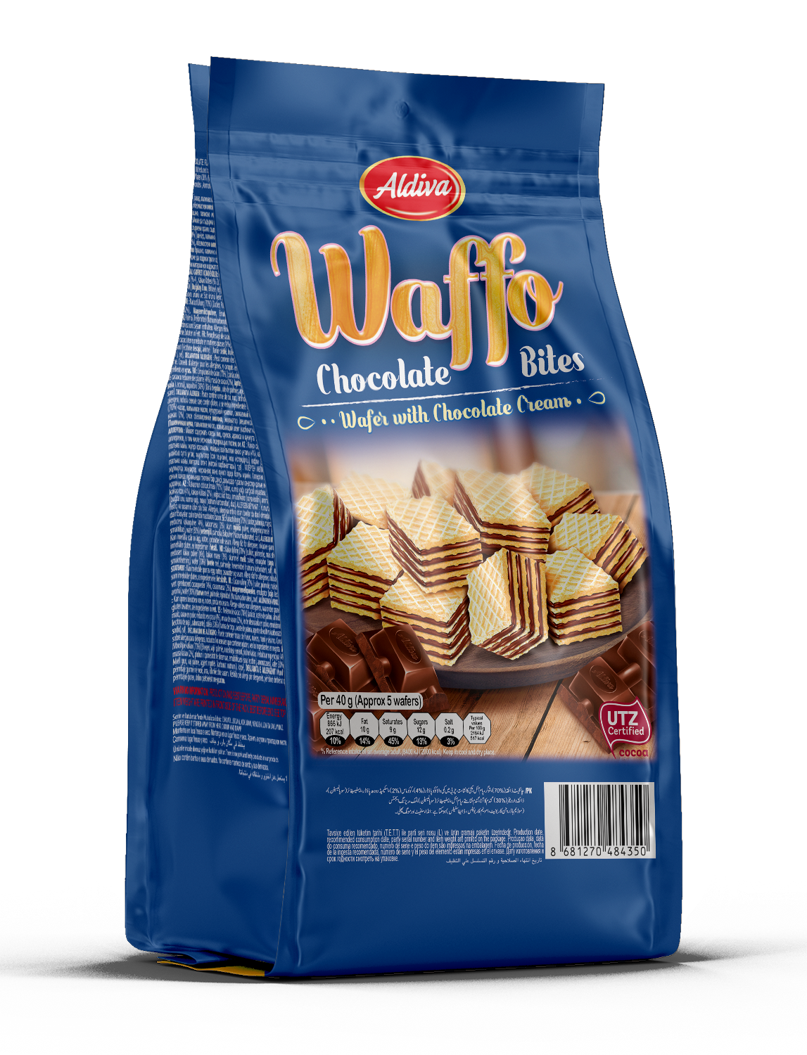 Waffo Wafer Bites with Chocolate cream 